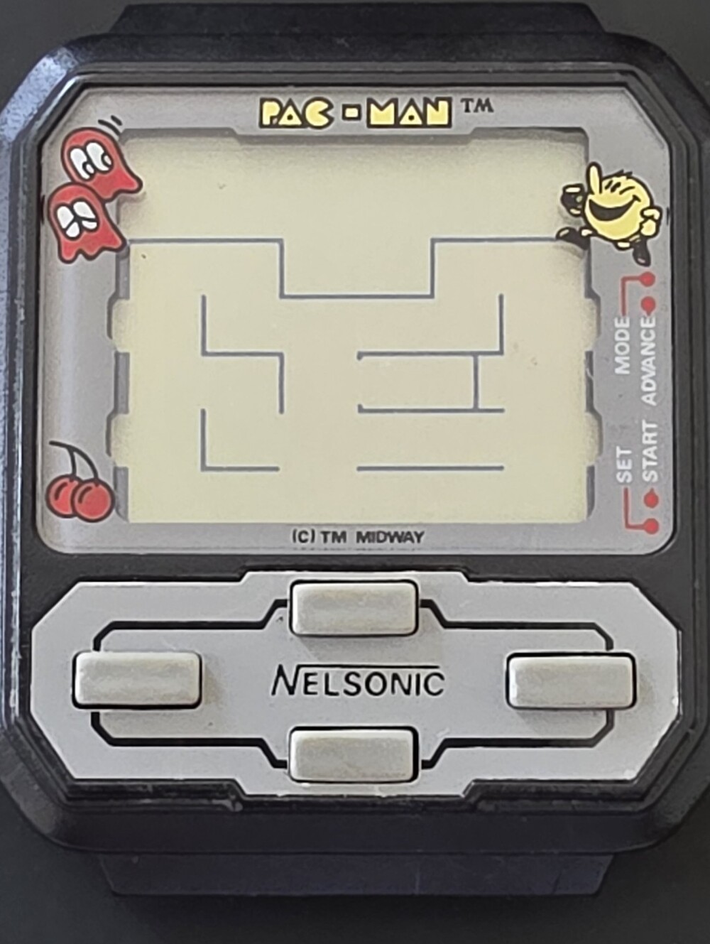 VTG Nelsonic Pac Man Game Watch FOR PARTS OR REPAIR
